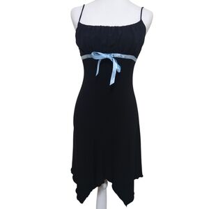 Vintage 90s Y2K Taboo Black Dress Dark Boho Fairy Witchy Whimsigoth Cocktail